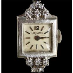 La Coultre 14kt white gold ladies diamond watch 38 diamonds 11.5gm