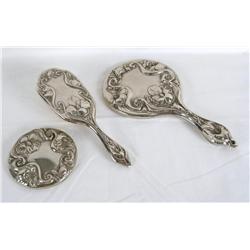 Art Nouveau style mirror set - 3pcs