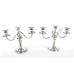 Sterling candelabras - Pair