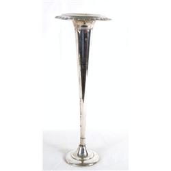 Antique Sterling 16" trumpet vase