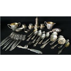Sterling serving pcs. fancy pierced spoons - 26toz 40pcs 26 troy ounces Sterling