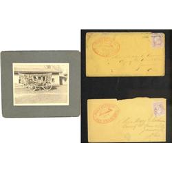 Overland Stagecoach photo & Pony Express letters