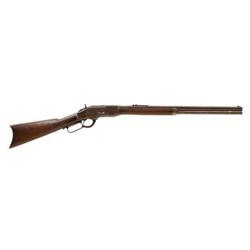 Winchester Mdl 1873 Cal .44-40 SN: 157098A Lever action repeating rifle.  Blued finish, straight, st