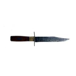 Mid 19th Century Clip Point Bowie Knife 7.5  blade   Made in Sheffield England and imported to San F