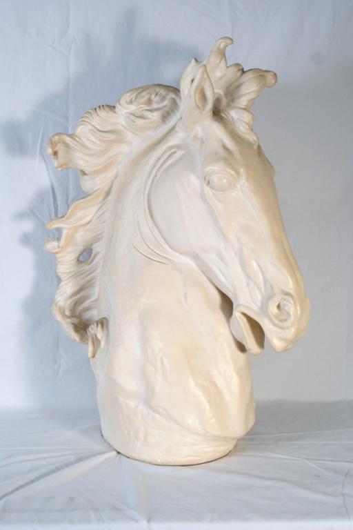 28" Ceramic Horse's head sculpture