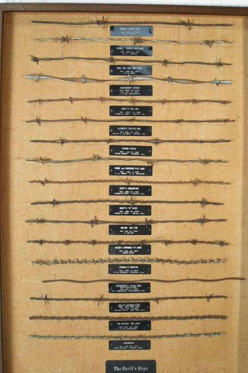 Mounted Barbed wire collection w Museum book