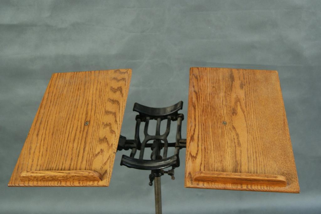Antique cast iron Dictionary stand w dictionary