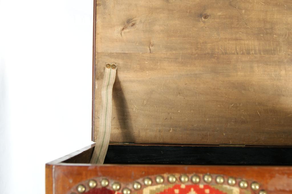 Fancy horse tack box w needlepoint