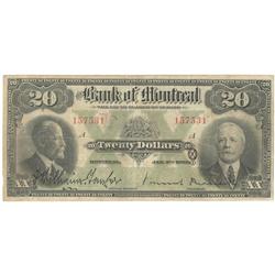 1923  Twenty Dollars The Bank of Montreal, Fine, 505-56-06