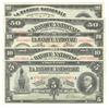 Image 1 : 1922  Five, Ten, Twenty, Fifty & One Hundred Dollars Banque Nationale Specimen