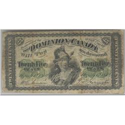 1870  Twenty Five Cents  Series A, DC-1a, CCGS VG-8