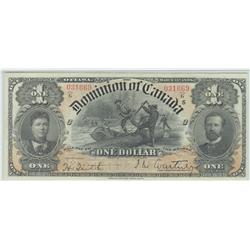 1898  One Dollar, DC-13b, PMG EF-40
