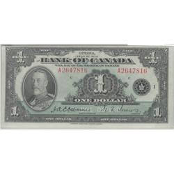 1935  One Dollar English, BC-1, CCGS AU-50, Osborne Towers, Letter C, serial A2647816.
