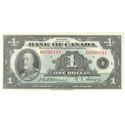 1935  One Dollar English, BC-1, Original UNC, Osborne Towers, Letter B, serial A6596141.