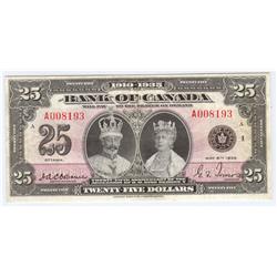 1935  Twenty Five Dollars English, BC-11, PMG VF-25, A008193.