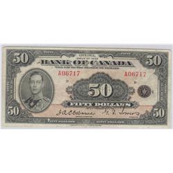 1935  Fifty Dollars English, BC-13, BCS F-12; Margin Tears,  A06717.