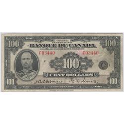 1935  One Hundred Dollars French, BC-16, BCS F-12;Tear, Writing,  F03440.