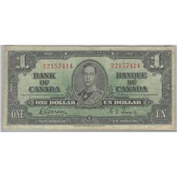 1937  One Dollar, BC-21b, CCGS F-12; 5 mm cut, H/A2157414, Narrow Panel.