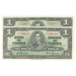 1937  One Dollar, BC-21c, 2 Original UNC, C/L5524875, S/L7100162,
