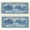 Image 2 : 1954  Five Dollars  Replacement  Modified, BC-39aA-i, 2 Consecutive CCGS AU-50, *R/C0003649-50.