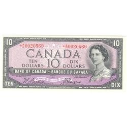 1954  Ten Dollars  Replacement  Modified, BC-40aA, Choice UNC, *A/D0020569.