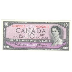 1954  Ten Dollars  Replacement  Modified, BC-40aA, Choice UNC, *A/D0022613.