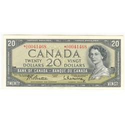 1954  Twenty Dollars  Replacement  Modified, BC-41bA, Original UNC, *A/E0041468.