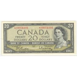 1954  Twenty Dollars  Replacement  Modified, BC-41bA, Original UNC, *A/E0054191.