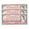Image 1 : 1954  One Thousand Dollars Modified, BC-44d, 3 consecutive UNC, A/K0526489-90-91.