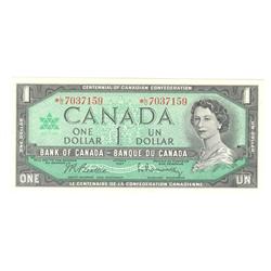 1967  One Dollars  Replacement, BC-45bA, GEM UNC, *L/O7037159.
