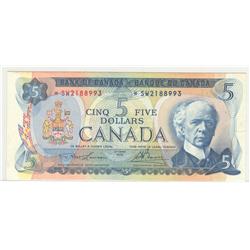 1972  Five Dollars  Replacement, BC-48bA, UNC, *SW2188993.