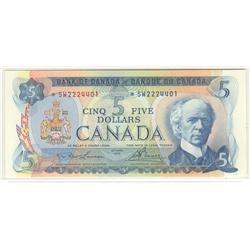 1972  Five Dollars  Replacement, BC-48bA, Choice UNC, *SW2224401.