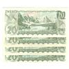 Image 2 : 1969  Twenty Dollars  Replacement Lot, BC-50aA, B/R, serial *EA EF, *EB EF, *EH EF & *EX EF