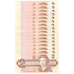 1986  Two Dollars  Lot, BC-55b, UNC to GEM UNC