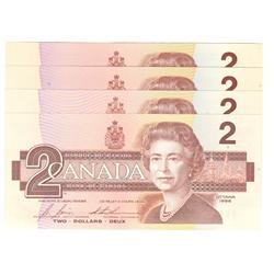 1986  Two Dollars  Lot, BC-55c, UNC to GEM UNC