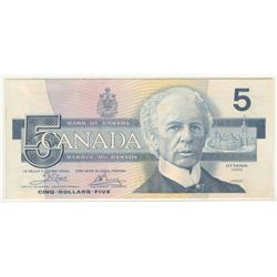 1986  Five Dollars  Replacement, BC-56aA-i, EF