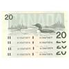 Image 2 : 1991  Twenty Dollars  4 consecutive Replacement, BC-58aA-ii, GEM UNC