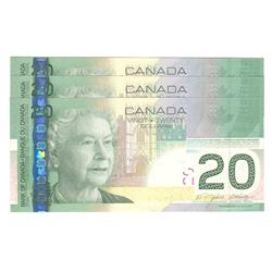 2004  Twenty Dollars, BC-64a, 3 consecutive UNC