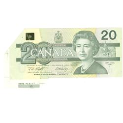 1991  Twenty Dollars  Cutting Error, BC-58d