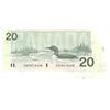 Image 2 : 1991  Twenty Dollars  Cutting Error, BC-58d