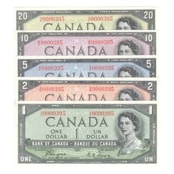 1954  One Dollar to Twenty Dollar Low Serial  Devil's Face