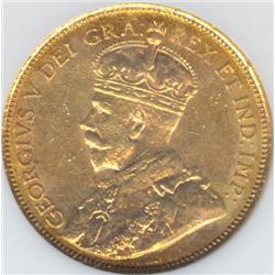 1912, 5 Dollars, graded NGC AU-55.