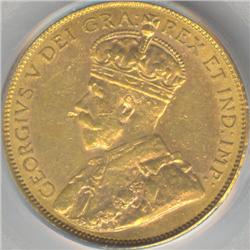 1912, 5 Dollars, graded PCGS AU-58.