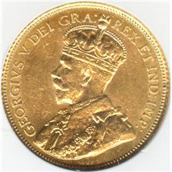 1912, 5 Dollars, graded ANACS MS-61.