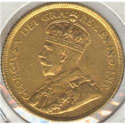 1913, 5 Dollars, grade AU-50.