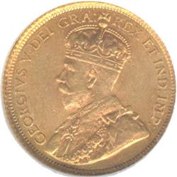 1913, 5 Dollars, graded NGC AU-58.