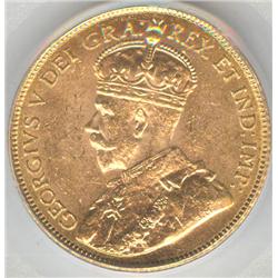 1913, 5 Dollars, graded PCGS MS-62.