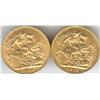 Image 2 : 1918C, Sovereign, grade MS-60. Lot of 2 coins.
