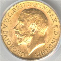 1919C, Sovereign, graded PCGS MS-63.