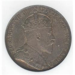 50 Cents 1910, graded NGC AU-55. Dark tone and unnoted on certificate "Victorian Leaves'.